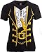 Ann Arbor T-shirt Co. Pirate Costume | Jumbo Print Novelty Funny Caribbean Cruise Shirt Women's T-Shirt-Ladies, L