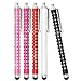 Eco-Fused 10 Pack Bling Metal Stylus Pens - Universal - Compatible with All Capacitive Touchscreen Devices - for iPad, iPhone, Samsung Phones and Tablets, All Android Phones and Tablets and More
