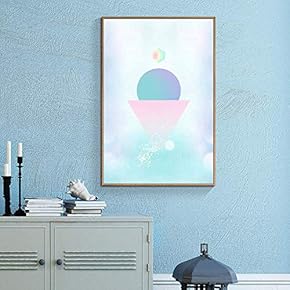Floating Framed Canvas Wall Art for Living Room, Bedroom Abstract Geometric Colorful Painting Canvas Prints for Home Decoration Ready to Hang - 16x24 inches