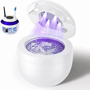 Ultrasonic Retainer Cleaner, Ultrasonic Cleaner Machine for Retainers, Dentures, Aligners, Mouth Guards, Jewelry & Rings, Lig