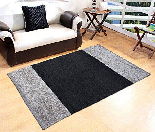 Yellow Weaves Plain Modern Carpet (Multicolour, Polyester, 3 X 5 Feet)