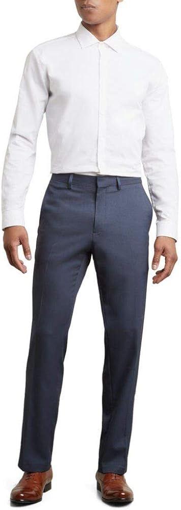 Kenneth Cole Reaction Men's Stretch Modern-Fit Flat-Front Pant at  Men’s Clothing store