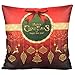 VAKADO Christmas Red Gold Decor Throw Pillow Covers Xmas Outdoor Holiday Winter Deer Home Decorative Cushion Covers Tree Snowflake Decoration for Couch Sofa 18X18 Set of 4