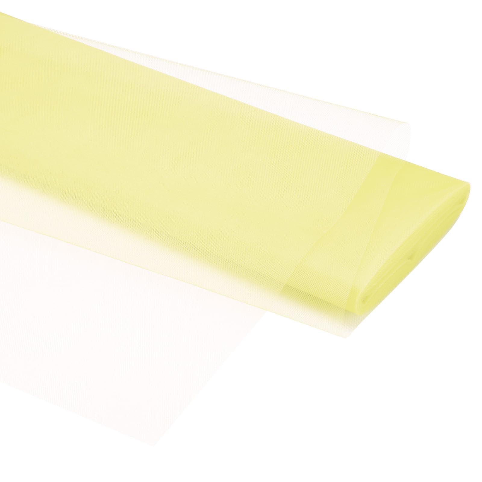 PATIKIL Tulle Fabric Rolls, 54 Inch by 20 Yards Fabric Spool Tulle Ribbon Netting Bolt for DIY Crafts Wedding Party Decorations, Tutu Skirts, Table Skirt, Gift Wrapping, Light Yellow