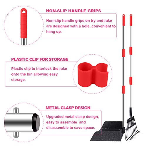 QiMH Upgraded Dog Pooper Scooper Extra Large, Adjustable Long Handle