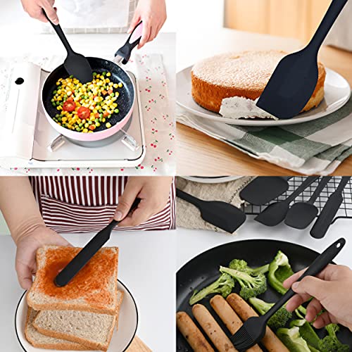Silicone Spatula Set of 10 Include 4 Mini Spatulas,Kitchen Utensils for