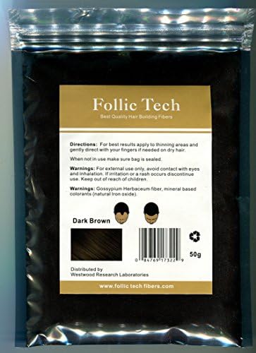 Follic Tech Hair Building Fibers 475 Grams Highest Grade Refill That You Can Use for Your Bottles from Competitors Like Toppik, Xfusion, Miracle Hair (Medium Brown)