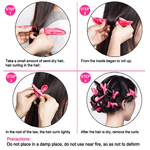 Flexible Foam Sponge Hair Curlers Jaciya 15pcs No Heat Hair
