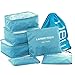 HiDay 7 Set Packing Cube - 3 Travel Cubes + 3 Pouches + 1 Drawstring Backpack Bag