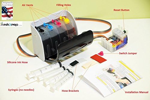 INKXPRO Brand XPRO IV Series E220DW Empty CISS for WF-2650 WF-2660 WF-2750 WF2760 Printer 220XL Cartridge Continuous Ink System (E220WE)