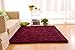 Ultra Soft 4.5 Cm Thick Indoor Morden Area Rugs Pads, New Arrival Fashion Color [Bedroom] [Livingroom] [Sitting-room] [Rugs] [Blanket] [Footcloth] for Home Decorate. Size: 4 Feet X 5 Feet (Claret red)