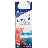 Ensure Clear Therapeutic Nutrition Mixed Berry Flavor Liquid 8 oz - Pack of 12