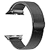Stainless Steel Band Mesh bracelet strap Replacement Band with Magnetic Closure Clasp for Apple Watch Series 1 Series 2 Series 3 Edition 42mm Black