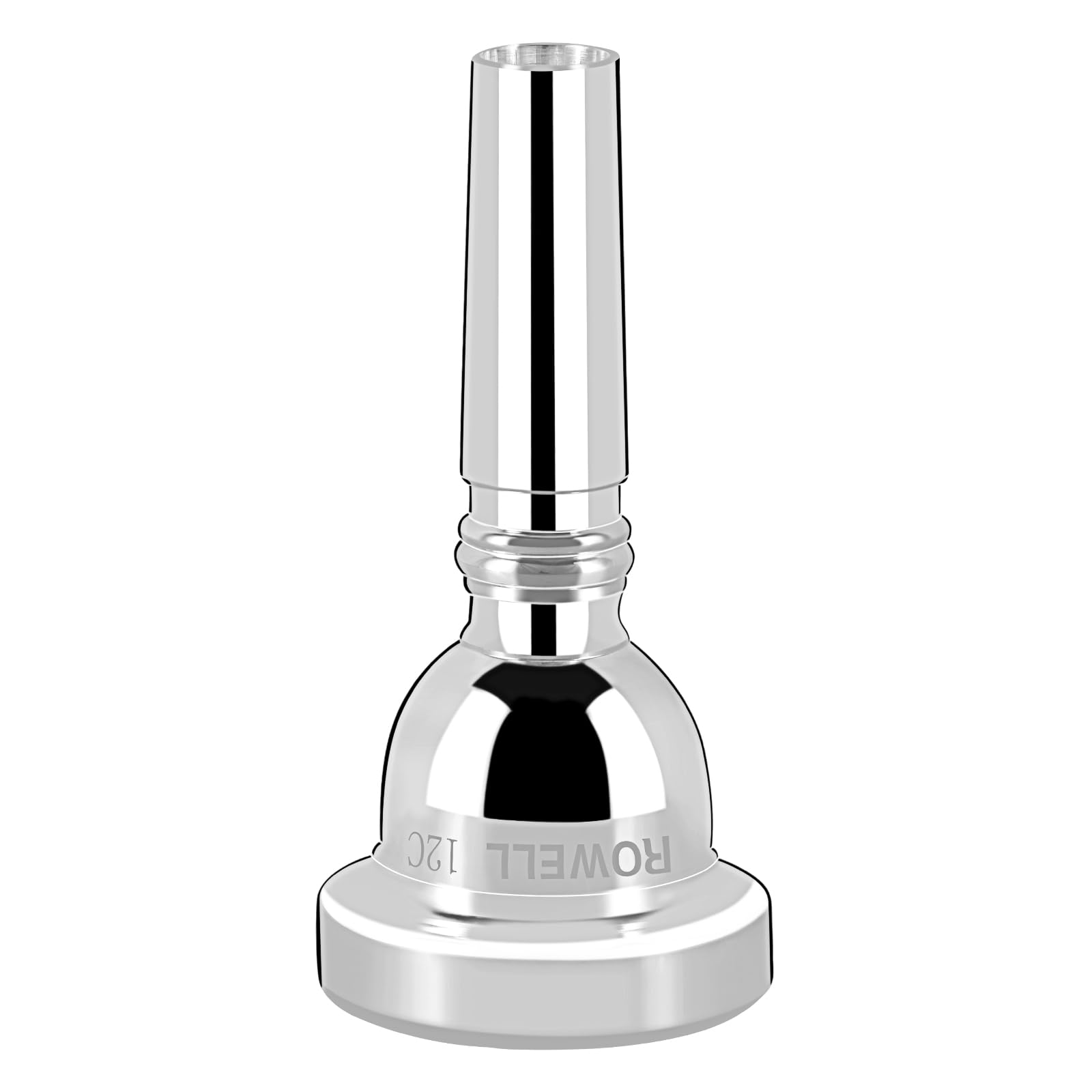 Photo 1 of ROWELL 12C Trombone Mouthpiece Silver Plated with Vacuum Packing Fits Small Bore Trombones, Alto Trombone, Ideal for Beginner, Student