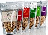 Spicy Peanut Mix - Bloody Mary Peanuts, Habanero Lime Peanuts, Thai Chili Coconut Peanuts, Southwest Jalapeno Cilantro Peanuts, Sweet Chipotle Peanuts, and Sriracha BBQ Peanuts by Nutzterz (6 Bags)
