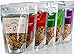 Spicy Peanut Mix - Bloody Mary Peanuts, Habanero Lime Peanuts, Thai Chili Coconut Peanuts, Southwest Jalapeno Cilantro Peanuts, Sweet Chipotle Peanuts, and Sriracha BBQ Peanuts by Nutzterz (6 Bags)