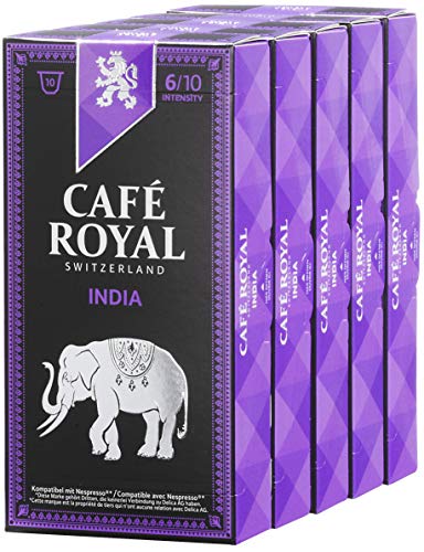 Café Royal India Single Origin, 50 Nespresso kompatible Kapseln, 5er Pack (5 x 10 Kaffeekapseln) – Bild 6
