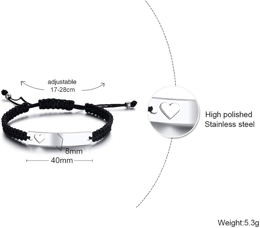 PJ JEWELLERY I Love You I Know His Hers Couples Bracelets Matching Bracelets Set Anniversary Promise Gifts Valentine Day Gift for him and her - Image 4