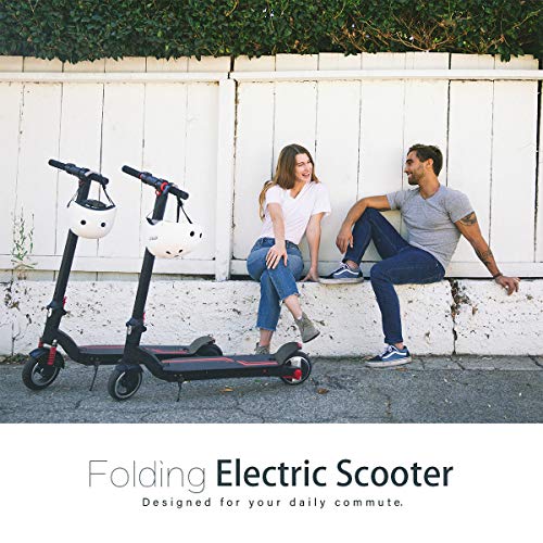 XPRIT Folding Electric Kick Scooter w/Long Lasting Battery (Black-6.5" Wheel)