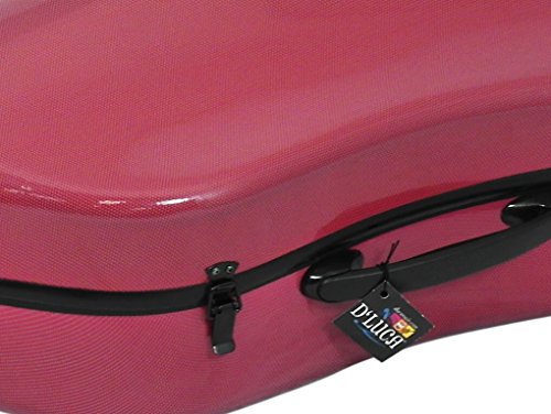 D'Luca Orchestral Series Fiberglass Cello Case, Red