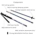 MOON LENCE Adjustable Trekking Poles Lightweight Telescopic Walking Sticks Ultralight Collapsible Climbing Hiking Poles for Mountaining Backpacking 2-pc/Pack