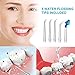 ACTOPP Water Dental Flosser Portable Oral Irrigator 2 Modes Waterproof 200ml Water Tank with 5 Jet Tips Rechargeable Cordless Water Flosser Ideal for Kids Adults Braces in Home and Travel