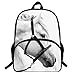 VEEWOW 16-Inch Cute Animal Backpack White Horse Pattern Children School Bags (D982)