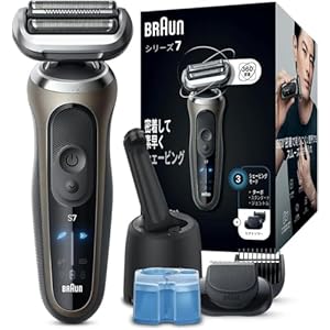 ブラウン 電気シェーバー シリーズ7 洗浄機付き 電動 髭剃り メンズ 【Amazon.co.jp限定】 72-C7500cc チタニウムゴールド