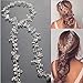 Jovono Bride Wedding Hair Vine Bridal Hairpieces Beaded Rhinestone Hair Accessory for Women and Girls (Silver)