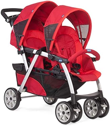 chicco double stroller red