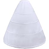 Kryozent Women's 4 Hoop Skirt Crinoline Petticoat A-Line Underskirt Bridal Bridesmaid Ball Gown for Full Length Wedding Dress