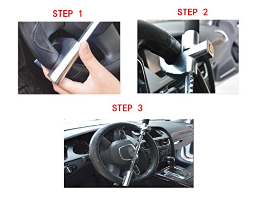 image for FLK Tech Universal Car Steering Wheel Lock and Self-defense Handy Tool