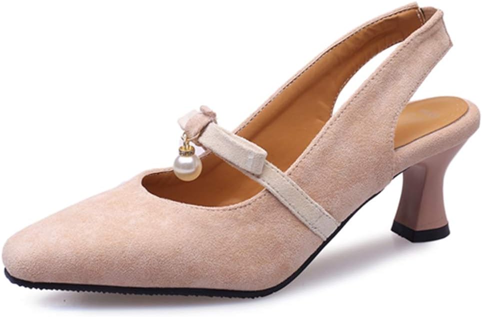 KingRover Women's Sweet Bow Square Toe Court Shoes Slip On Low Heel Plus Size Dress Party Wedding Shoes