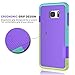 TILL S7 Edge Case, (TM) Ultra Slim 3 Color Hybrid Impact Anti-Slip Shockproof Soft TPU Hard PC Bumper Extra Front Raised Lip Case Cover Compatible for Samsung Galaxy S7 Edge G935 5.5INCH [Purple]