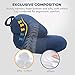 Sable Ergonomic Travel Pillow with Memory Foam Support, Dual Filling Design Neck&Head Support Pillow for Kids, Airplane, Office, FDA Registered and Machine Washable