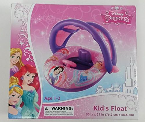 Disney Princess Inflatable Kids Float with Optional Sun Cover Canopy