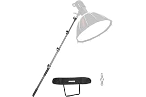 JINBEI HD-230 7.5ft / 230cm Handheld Portable Light Stand with 1/4" 3/8" Adapter Boom Pole Telescoping with Easy Twist Locks Support for Studio LED Panel Speedlite Reflector