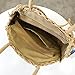 HOSPORT Women Straw Handbag Round Straw Woven Shoulder Bags Beach Zipper Totes
