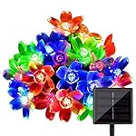 LightsEtc 15.7 Feet 20 LED Multi Color Solar Blossom String Lights for Garden, Holiday Decoration