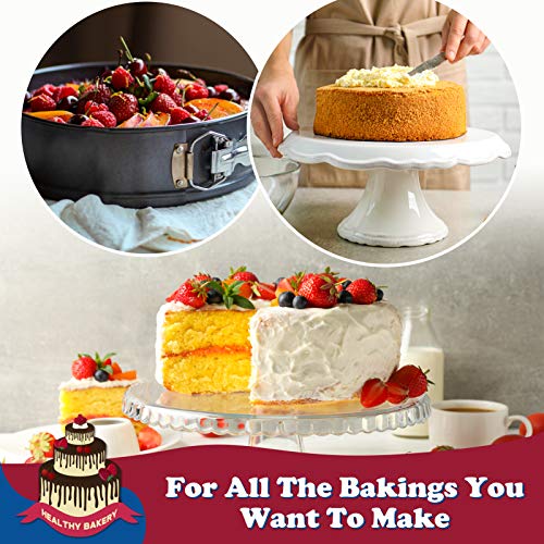 HIWARE 9 Inch Nonstick Cheesecake Pan Springform Pan with Removable