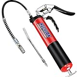 MINGSUO Grease Gun Pistol Grip Heavy Duty Carbon Steel Canister 14oz. with 18