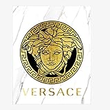 Versace Real Gold Foil Designer Wall Art Print Fashion Vogue poster 0318