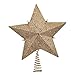 Kurt Adler 13.5-inch Star Treetop with Ivory Pearls and Platinum Glass Glitter