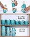 ELYPRO Mug Stacker 6-Pack – Coffee Bar Cup Holder & Cabinet Mug Organizer | Adjustable Stackable Mug Rack for Mugs & Glasses – Compact No Drilling Storage for Small Kitchens – Blue