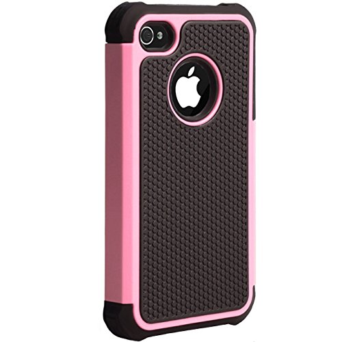 iPhone 5S Case, iPhone SE Case Heavy Duty Defender 2 in 1 Shockproof Hybrid Military Grade Slim Fit Hard Case for iPhone 5S, iPhone SE, iPhone 5 | ProGuard® by VANGUARD CASES (Pink)