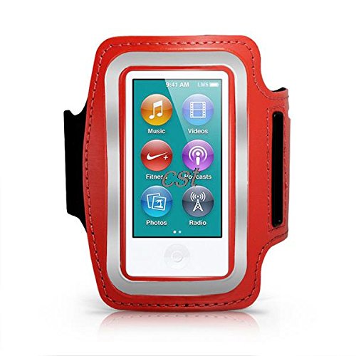 Sport Wrist Strap Armband For iPod Nano -7th Generation Safe And Effective Solution For Carrying Your Device Or Listening To Music While You Exercise (Red)