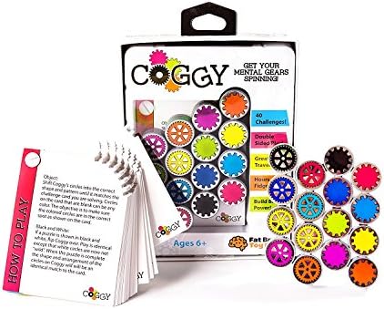 Coggy Toy For Ages 6+ Folding and clicking puzzle of arranging gears to match challenge cards