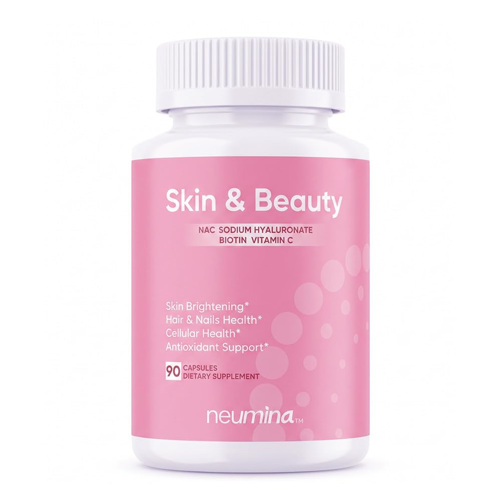 NEUMINA Women's Skin & Beauty Complex, Skin Brightening, Hair, Skin & Nails Health, Cellular Health, Antioxidant Support, Vegan, Non-GMO, Made in USA, 90 Servings