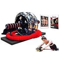 INTENT SPORTS Multi Functional Ab Wheel Roller KIT with Resistance Bands, Kneepad, Workout Ebook. Abdominal Workout Wheel Roller with Large Wheels for Stability. Multi-Directional Ab Core Workout.