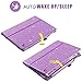 iPad 6th/ 5th Generation Case, BENTOBEN 9.7 inch Case for iPad 2018/2017 & iPad Air/Air 2 Glitter Folio Folding Stand Flip Slim Protective Auto Week/Up Smart Cover with Apple Pencil Holder, Purple